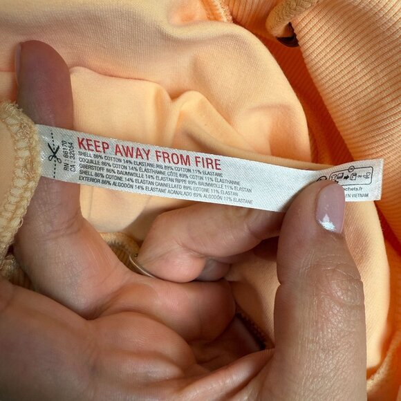 Free People Limitless Roll Over Shorts Peach Size Small Cotton Blend Peach - Picture 4 of 9